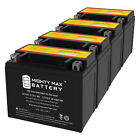 Mighty Max Ytx12-Bs 12V 10Ah Battery Replaces Gilera Runner 125 Sp 99-02 - 4Pack
