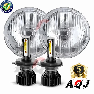 Fit Ford Falcon Sedan Delivery 1961-1965 2pc 7inch Round Led Headlight Angel Eye Foto 1 de 4