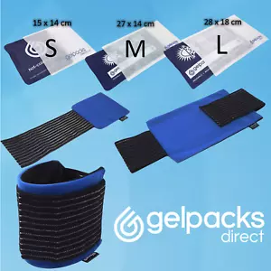 Reusable Hot/Cold Ice Packs for Sports Injuries - gel packs, sleeves, wraps S-XL - Picture 1 of 32