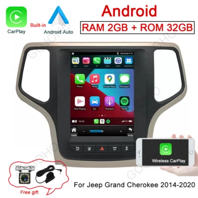 Car Radio Stereo Android Player Carplay GPS Navi For 2014-20 Jeep Grand Cherokee - Image 1 of 4