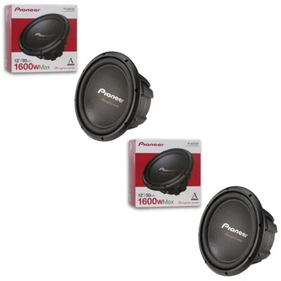 2 X SUBWOOFER COMPONENTE COCHE BOBINA DOBLE 4 OHMIOS PIONEER TS-A301D4 12" 12 PULGADAS Foto 1 de 4