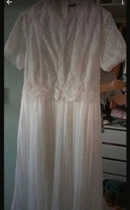 Hippie Boho Kleid Weiß Spitze Damen 38 Wie Neu Standesamt Hochzeit - Bild 1 von 1