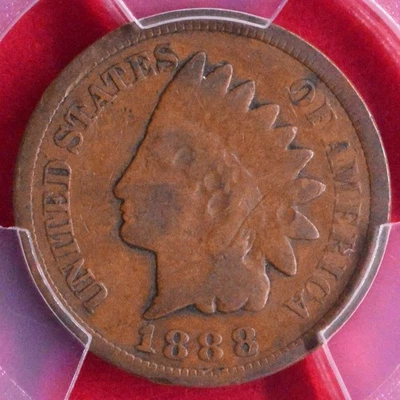 1888 REPUNCHED DATE SNOW S-2 FS-302 INDIAN HEAD CENT! PCGS GOOD - Image 1 of 4