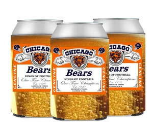 New Chicago Bears Koozies / Can Koozie, 3, 6, and 12 Pack - Picture 1 of 10