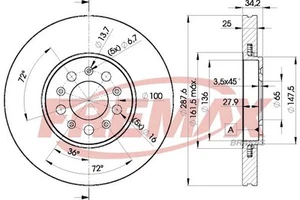 Bremsscheiben AUDI A1 1.4 TFSI BD-5604 - Picture 1 of 2
