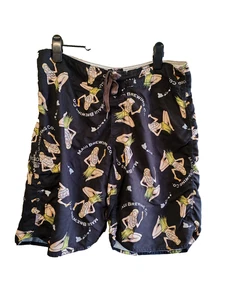 Honolua Surf Co Board Shorts Para Hombres 38 Negro Hawaiano Maui Cervecería Hula Niña Estampado - Imagen 1 de 9