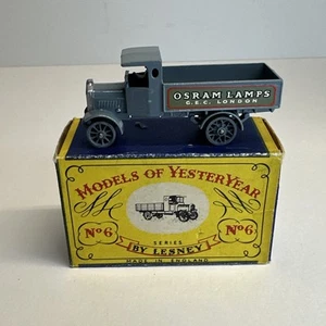 Matchbox Lesney Models of Yesteryear Y6 Osram Lamps Truck Boxed - Picture 1 of 17