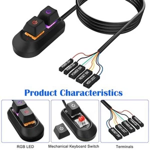 Tactile Mechanical Style Button for Desktops with Generous Cable Length - Afbeelding 1 van 13
