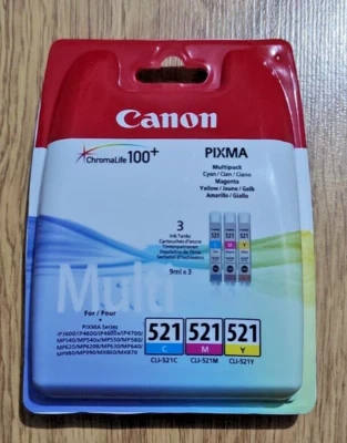 Canon 521 Multi Pack Colour Ink Cartridges Brand New CLI-521 New - Image 1 of 2