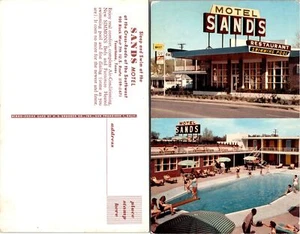 Texarkana Texas ARENAS MOTEL RESTAURANTE PISCINA Multivista Postal i396 - Imagen 1 de 1