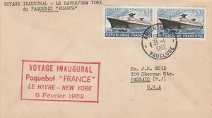 Enveloppe Philatélique Paquebot France Voyage Inaugural Le Havre - New-York 1962 - Foto 1 di 2