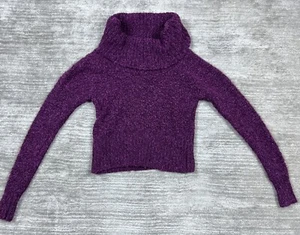 Mudd Sweater Womens Juniors Small Purple Cowl Neck Knit - Picture 1 of 11