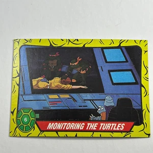 Topps TMNT 1989 Teenage Mutant Ninja Turtles #8 Monitoring the Turtles Shredder - Imagen 1 de 2