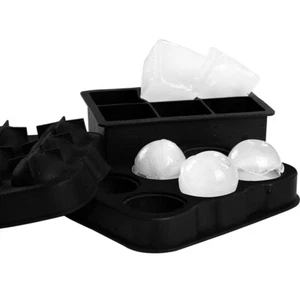 ❄️Ice Cube Trays, Silicone Freezer Ice Cube Molds with Lid, Reusable Whiskey Ice - Picture 1 of 9