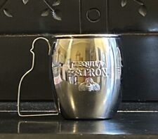 Tequila Patron Bee Logo Moscow Mule Mug Cup Silver Tone Metal Barware ~ Embossed