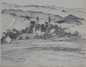 Franz Siegele Lithographie Waldau Bayern Oberpfalz (124) - Picture 1 of 13