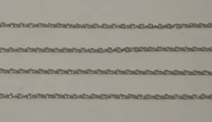 Catene collo 20" NUOVE maglie ovali metallo tono argento, chiusura aragosta 4 pezzi - Foto 1 di 4