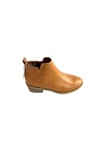 NEW Wonder Nation Brown Chestnut Ankle Booties Girls Size 3 Youth Fast Shipping - Picture 1 of 16