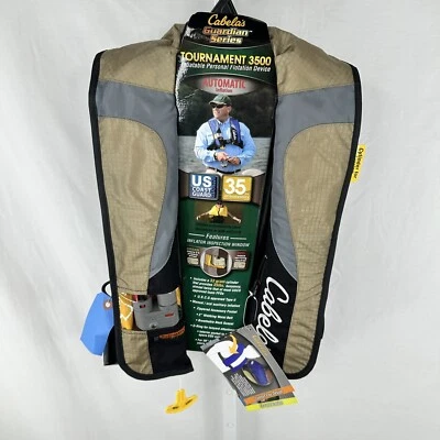 Dispositivo de flutuação de inflação automática Cabela’s 3500 Guardian Series novo com etiquetas - Imagem 1 de 4