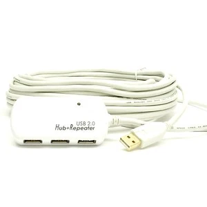 Long USB 2.0 Extension (40 FEET) + 4 Port Hub - Picture 1 of 1