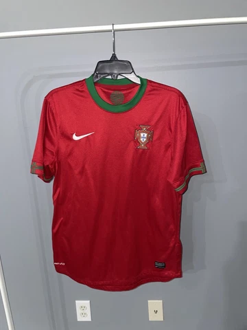 Nike Portugal Jersey Home Soccer 2012/2014 Football Shirt Large Drifit Red Cover