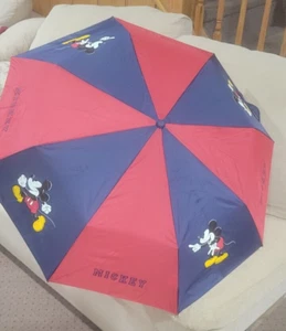 Vintage Disney Store Mickey volle Größe faltbarer Regenschirm - Bild 1 von 7