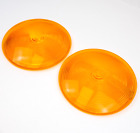 NOS Dietz 77-066 Amber Orange 7" Large Fresnel Lens Set of 2, Vintage