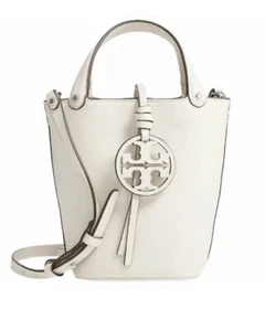 NWT Tory Burch Miller Mini White Leather Bucket Bag - Picture 1 of 2