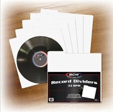 Pack of 25 BCW 33RPM LP Record Album Tabbed White Storage Box Dividers