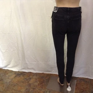 Mossimo Curvy Skinny Power Stretch Women's Long Black Denim Jeans Size 00 - Picture 1 of 8