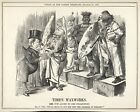 1881 Cartoon BRITISH IMPERIALISM Madam Tussauds APE-LIKE IRISHMAN Father Time