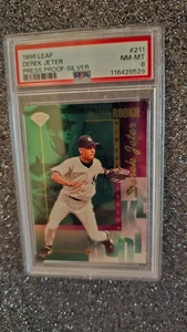 1996 Leaf Derek Jeter Press Proof Silver #211 PSA 8 - Picture 1 of 4