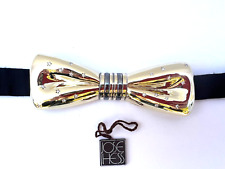 MAGNIFICENT JOSE HESS 14K GOLD DIAMOND BOW TIE SIGNED WITH CERTIFICATE AND BOX
