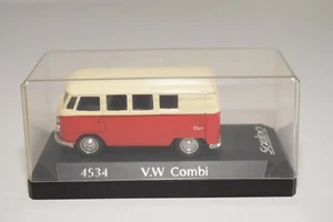 A2 1:43 SOLID VW VOLKSWAGEN TRANSPORTER COMBI ROJO CREMA COMO NUEVO EN CAJA - Imagen 1 de 3