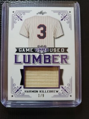 HARMON KILLEBREW #1/9 GEMELOS 2021 HOJA JUEGO USADO TARJETA MURCIÉLAGO MADERA (#1) Foto 1 de 4