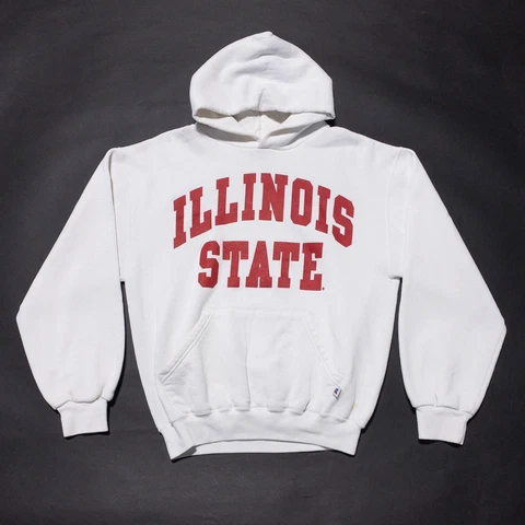 Vintage Illinois State Hoodie Men's Medium Russell Athletic Sweatshirt Redbirds Cover
