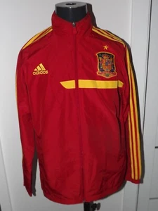 2012 Spain Track Jacket Training Adidas (M , 38/40") Shirt Jersey Excellent Red - Picture 1 of 9