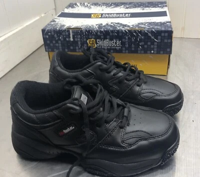 Skidbuster 5055 Women's Leather Comfort Slip Resistant Athletic Shoe  Black 7w - Image 1 of 4