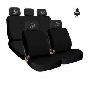 For Kia Black Fabric Car Truck SUV Seat Covers Full Set Live Laugh Love - Picture 1 of 9