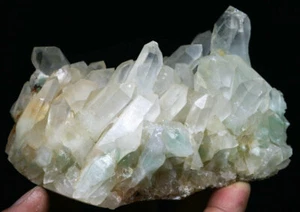 1.48lb NATURAL Green Ghost pyramid Quartz Crystal Cluster Point Mineral Specime - Picture 1 of 11