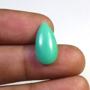 Natural Chrysoprase Flat Back Gems 4cts Chrysoprase Pear Cabs Loose 17x9mm CY-42 - Imagen 1 de 10