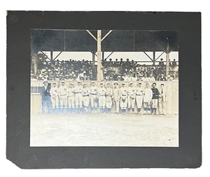 Antik um 1910 MAA Baseballteam im Stadion kaiserlicher Schrank Foto früh - Bild 1 von 9