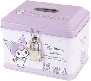 Sanrio Tin Bank with Key, Sparkling Ribbon, H8.4 x W11.3 x D8.3cm, SR-5545239CK - Picture 1 of 3