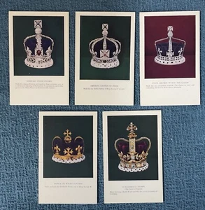 Vintage Set of 5 photo cards, British Crowns. "His Majesty's Stationery Office" - Picture 1 of 2