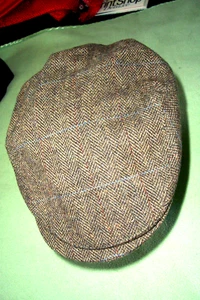 Ireland John Hanly & Co Hat Newsboy Flat Cap 7 3/8 Wool Herringbone - Picture 1 of 6