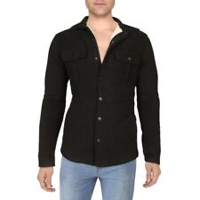 And Now This Mens Fleece Warm Shirt Jacket Black M