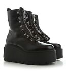 DKNY Harli Platform Zip Lace-up Ankle Boots black uk 8.5 eu 41.5