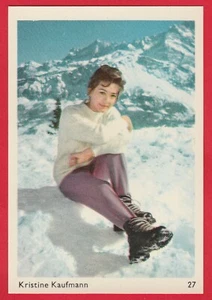 1960s Leaf Confectionary Film Star Card #27 German Actress Kristine Kaufmann - Picture 1 of 1
