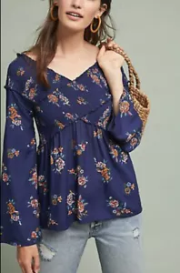 NWT Anthropologie Ranna Gill Floral Blouse Large B-1101 - Picture 1 of 4