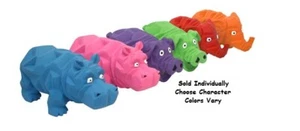 "Juguetes de látex rellenos gruñidos de látex para perros Elige colores de personaje varían 8" - Imagen 1 de 7